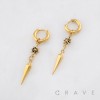 PAIR OF STAR SPIKE PENDANT 316L SURGICAL STEEL EARRING